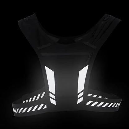 Universal Lightweight Reflective Running Backpack and Sports Vest for Jogging and Fitness - Mobile Phone and Card Holder for Men and Women