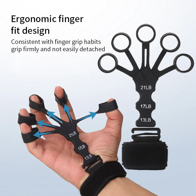 Silicone Hand Strengthening and Finger Exercise Tool for Arthritis Relief and Grip Enhancement
